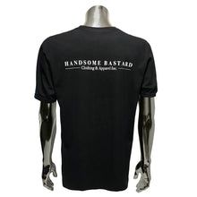 Load image into Gallery viewer, Handsome Bastard men's short sleeve t-shirt - Black, back