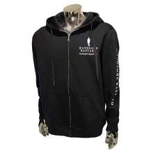 Load image into Gallery viewer, Black Zippered Hoodie
